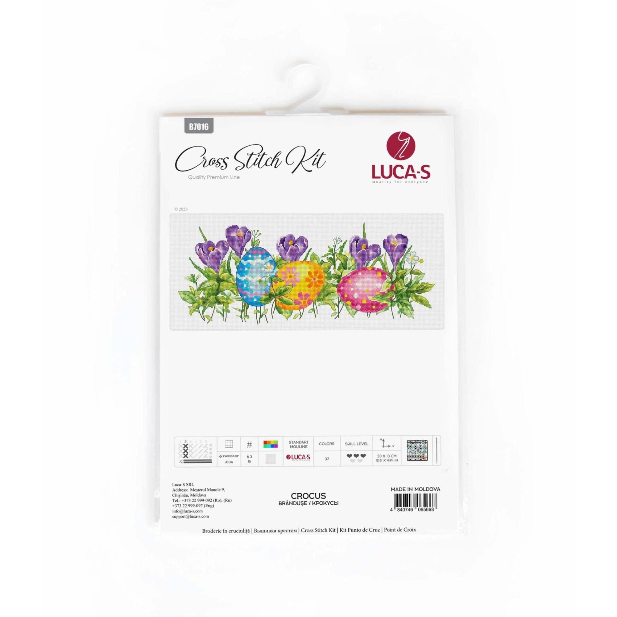 Luca-S Crocus Counted Cross Stitch Kit